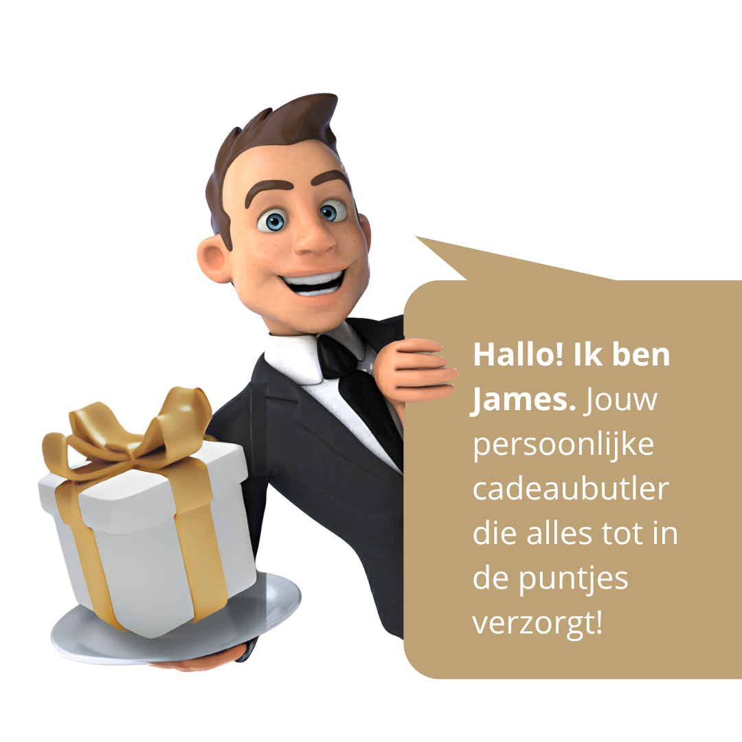 Hallo ik ben James met cadeau
